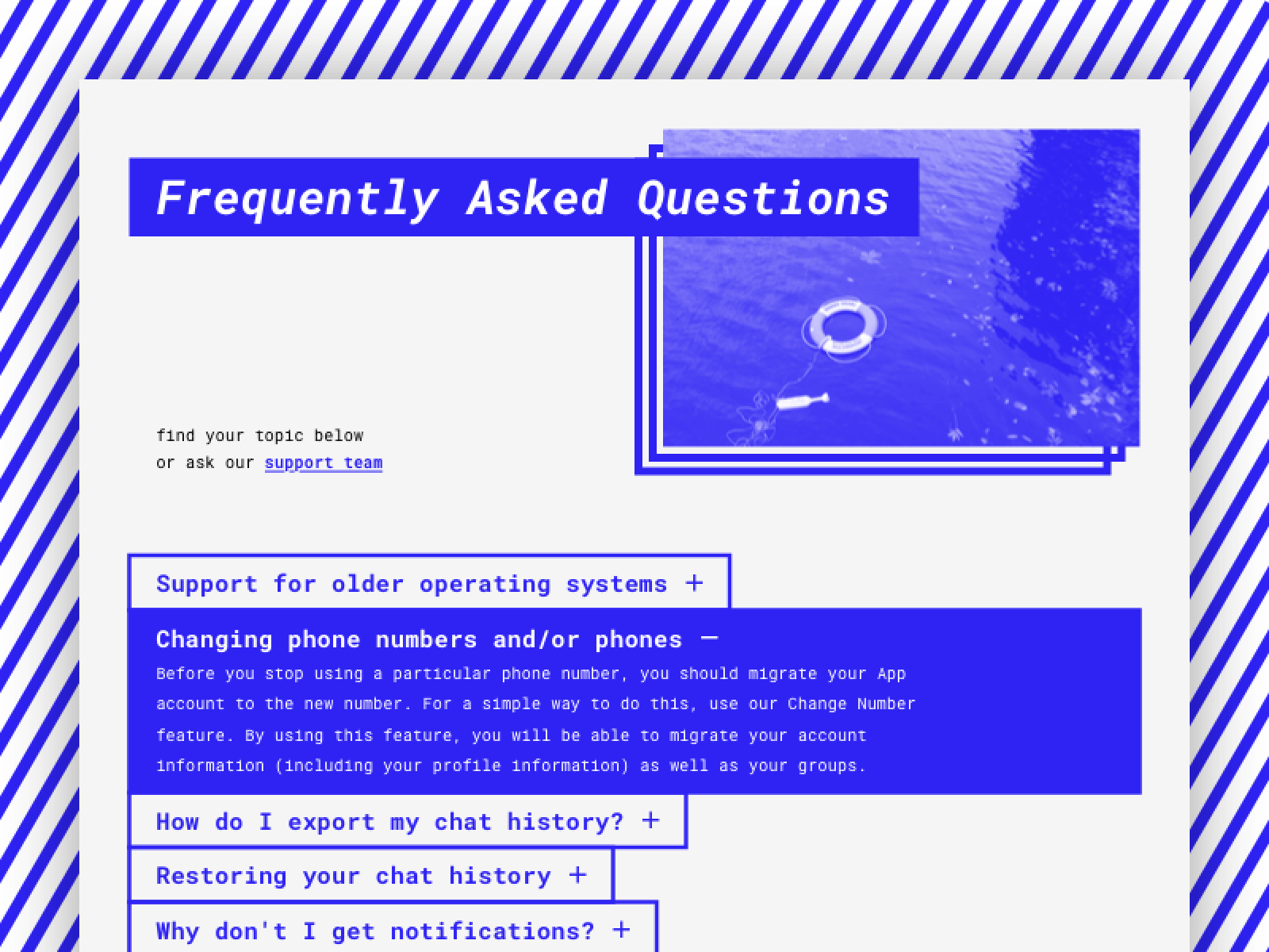 Brutal FAQ UI Design