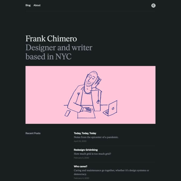 Frank Chimero Landing Page