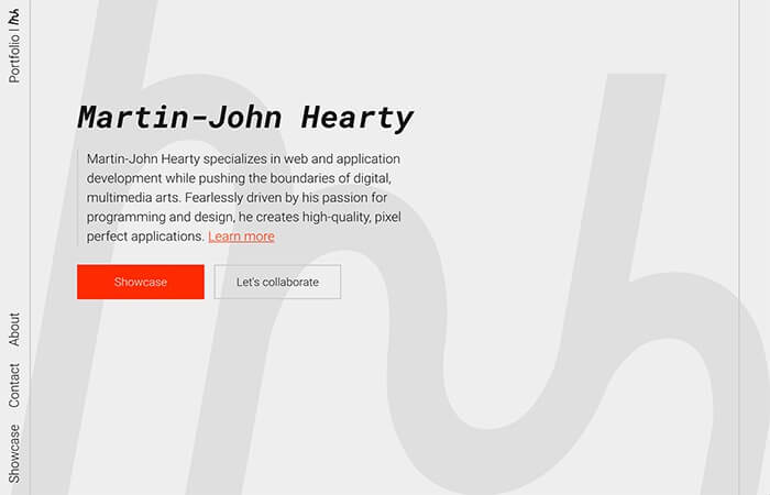 Martin-John Hearty Landing Page